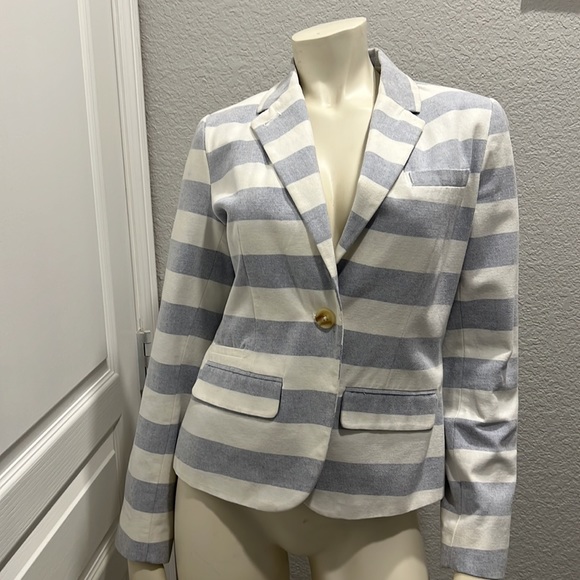 Marona size 4 denim striped Blazer - Picture 6 of 6